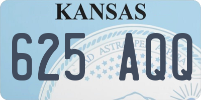 KS license plate 625AQQ