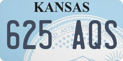 KS license plate 625AQS