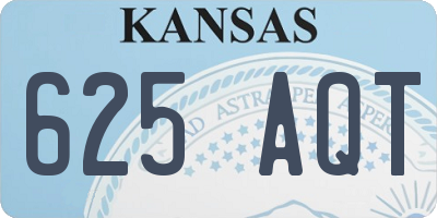 KS license plate 625AQT