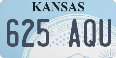KS license plate 625AQU