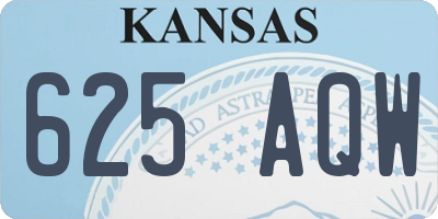 KS license plate 625AQW