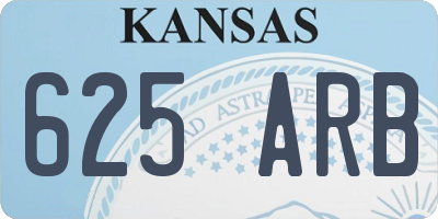 KS license plate 625ARB