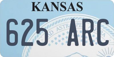 KS license plate 625ARC