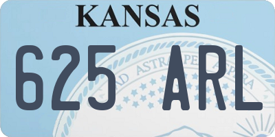 KS license plate 625ARL