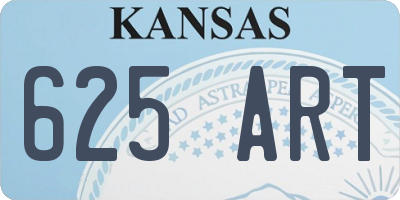 KS license plate 625ART