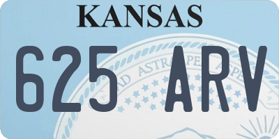 KS license plate 625ARV