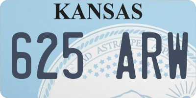KS license plate 625ARW