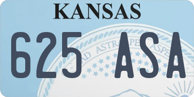 KS license plate 625ASA