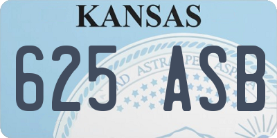 KS license plate 625ASB
