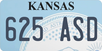 KS license plate 625ASD