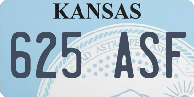 KS license plate 625ASF