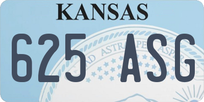 KS license plate 625ASG