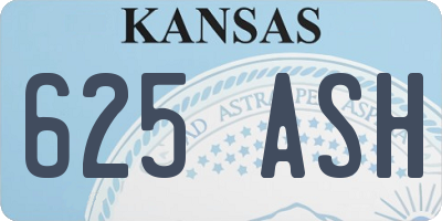 KS license plate 625ASH