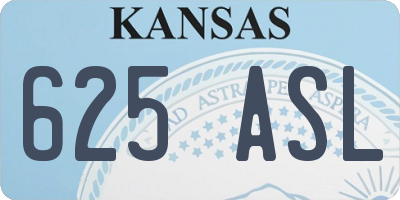 KS license plate 625ASL