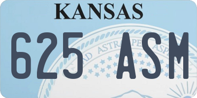KS license plate 625ASM