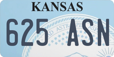 KS license plate 625ASN