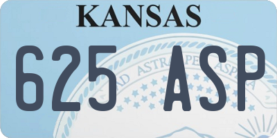 KS license plate 625ASP