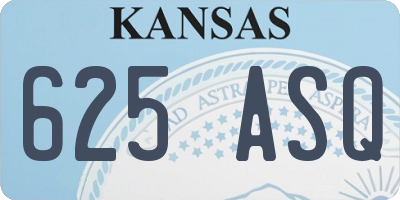 KS license plate 625ASQ