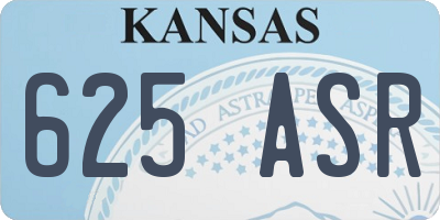 KS license plate 625ASR