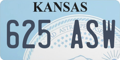 KS license plate 625ASW