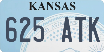KS license plate 625ATK