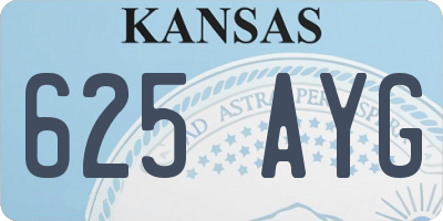 KS license plate 625AYG