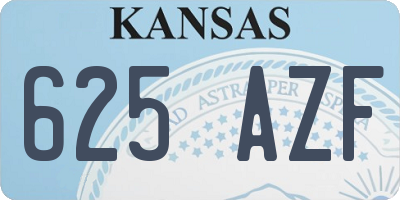 KS license plate 625AZF
