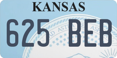 KS license plate 625BEB