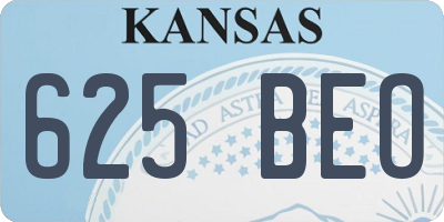 KS license plate 625BEO