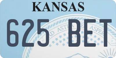 KS license plate 625BET