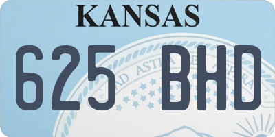 KS license plate 625BHD