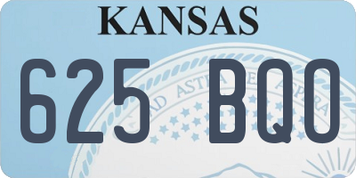 KS license plate 625BQO