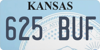 KS license plate 625BUF