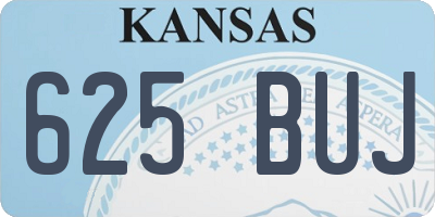 KS license plate 625BUJ