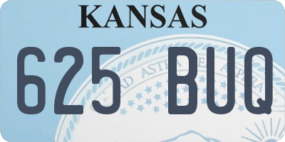 KS license plate 625BUQ
