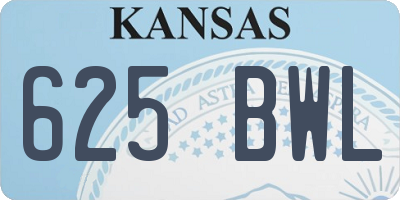 KS license plate 625BWL