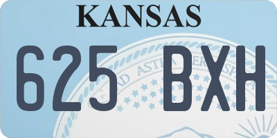 KS license plate 625BXH