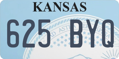 KS license plate 625BYQ