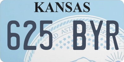 KS license plate 625BYR