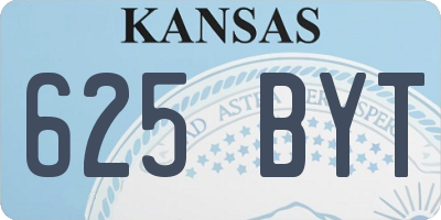 KS license plate 625BYT