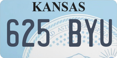 KS license plate 625BYU