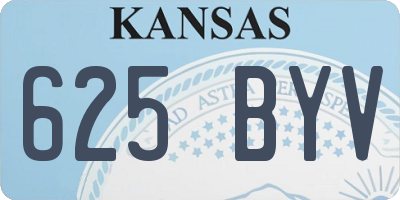 KS license plate 625BYV