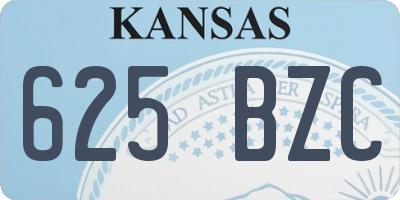 KS license plate 625BZC