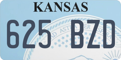 KS license plate 625BZD