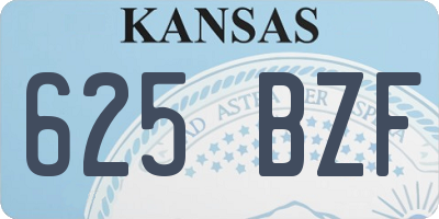 KS license plate 625BZF
