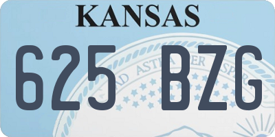 KS license plate 625BZG