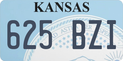 KS license plate 625BZI