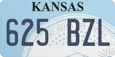 KS license plate 625BZL