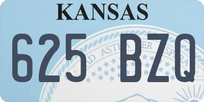 KS license plate 625BZQ