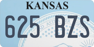 KS license plate 625BZS